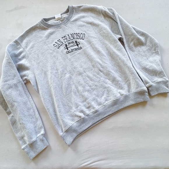 ESY Surf Co. Gray San Francisco Crewneck Sweater 2X